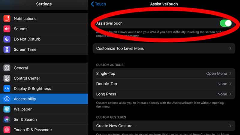 فعال کردن Assistive touch آيفون یا آيپد